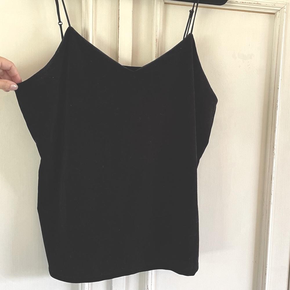 Black velvet camisole XL